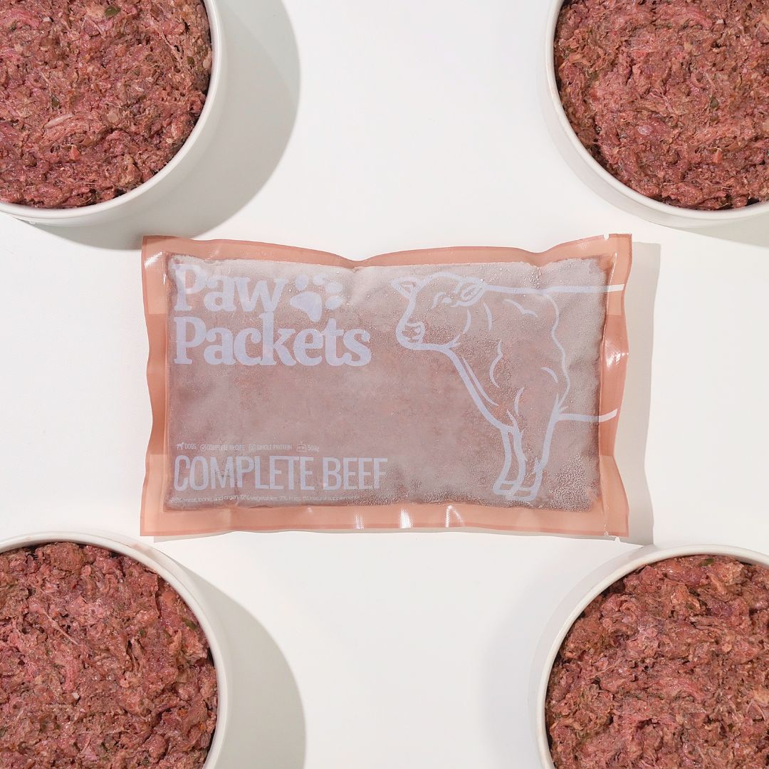 Paw Packets Makanan Anjing Raw Food Complete Beef sapi