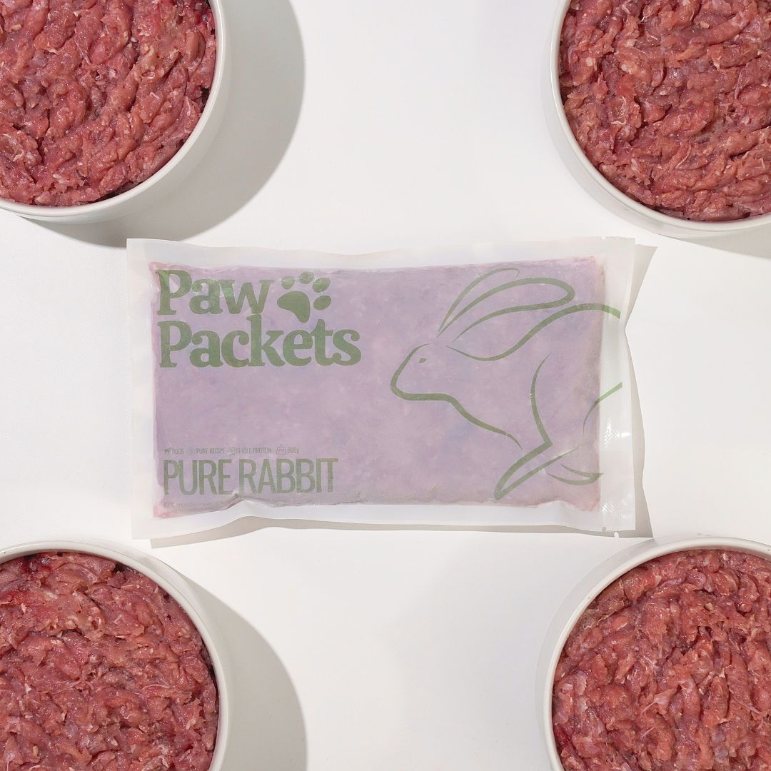 Paw Packets Makanan Anjing raw food Pure Rabbit kelinci
