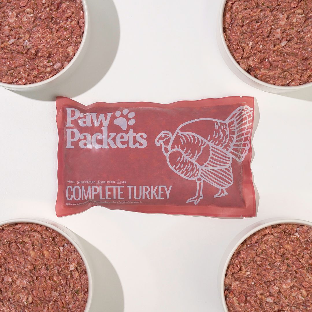 Paw Packets Makanan Anjing Raw Food Complete Turkey kalkun
