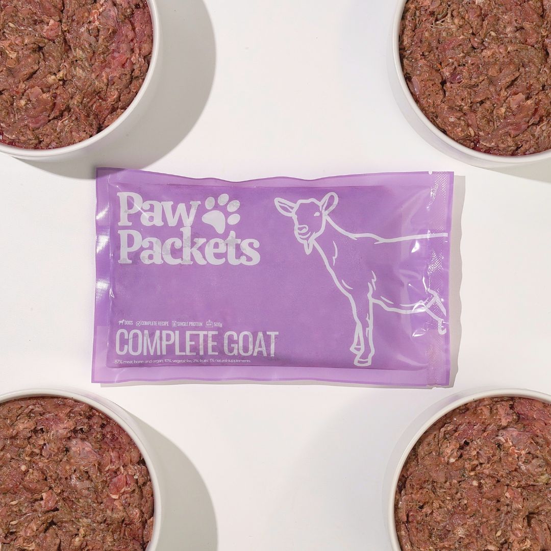 Paw Packets Makanan Anjing Raw Food Complete Goat kambing