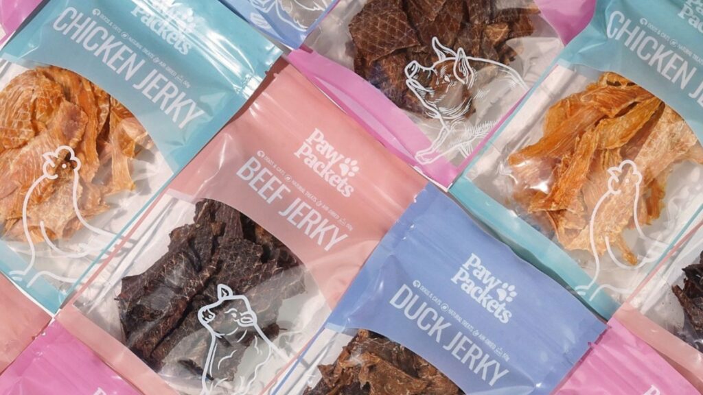 jerky sehat dari paw packets untuk anjing